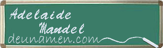 Adelaide Mandel Visitenkarte